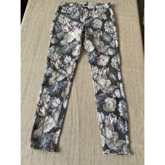 7 For All Mankind Floral Skinny Ankle Jeans Women’s Size 26 - Picture 2 of 11